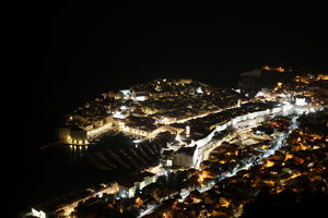 Dubrovnik bei Nacht - vom Übernachtungsplatz aus