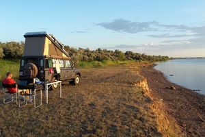 Unser Stellplatz am See