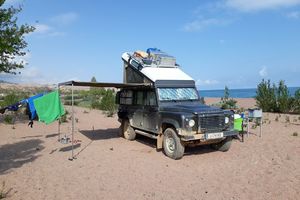 Unser Stellplatz am Strand