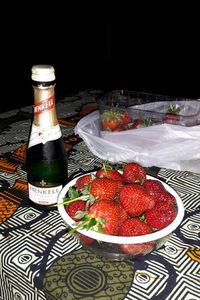 Erdbeeren und Sekt