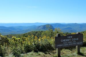 Blick über die Blue Ridge Mountains